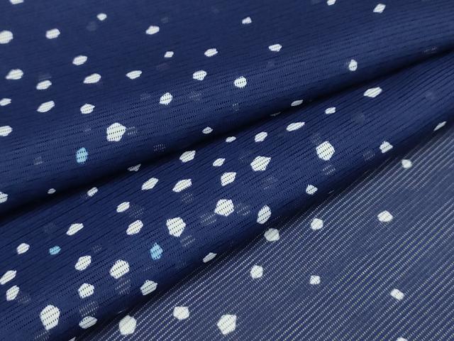 長閑やかさ屋御召しもの＊夏物 小紋 絽 霞文 洗える御召しもの AABB8782sx