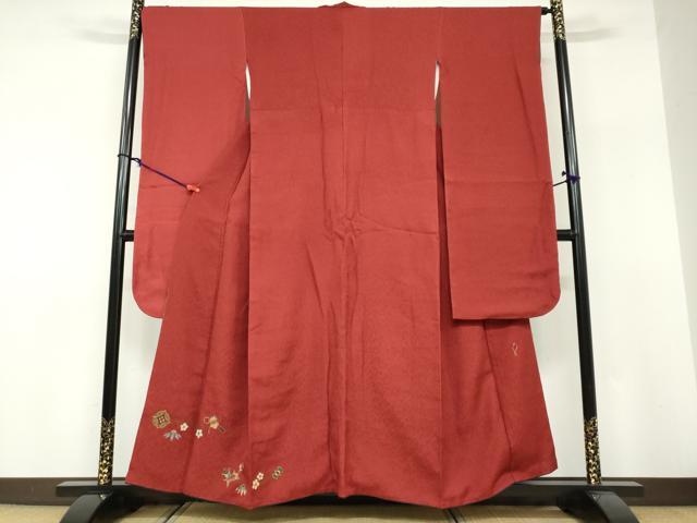長閑やかさ屋御召しもの●晴れ晴れしい振袖 絵描き物 絞り 宝尽くし花文 金彩 正絹 珠玉 DABF1377ud