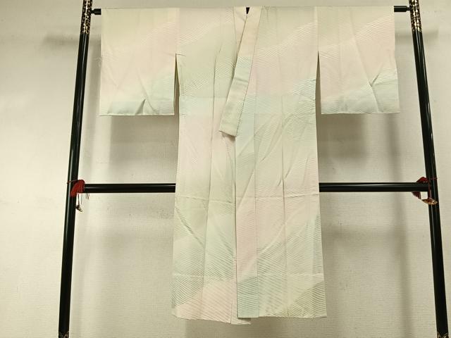 長閑やかさ屋御召しもの●長襦袢 無双仕立てもの 斜縞地紋 正絹 珠玉 AABI2004fy