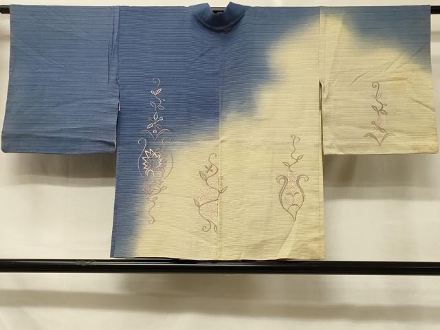 平和屋着物＃羽織　刺繍　枝花文　暈し染め　金糸　正絹　逸品　CABD7968in｜平和屋