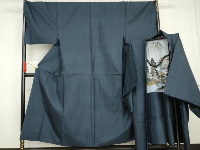 長閑やかさ屋御召しもの●成人男性 発祥地大島紬 合奏団 100亀甲 総端っこ キングサイズ 正絹 珠玉 AABG7961cs