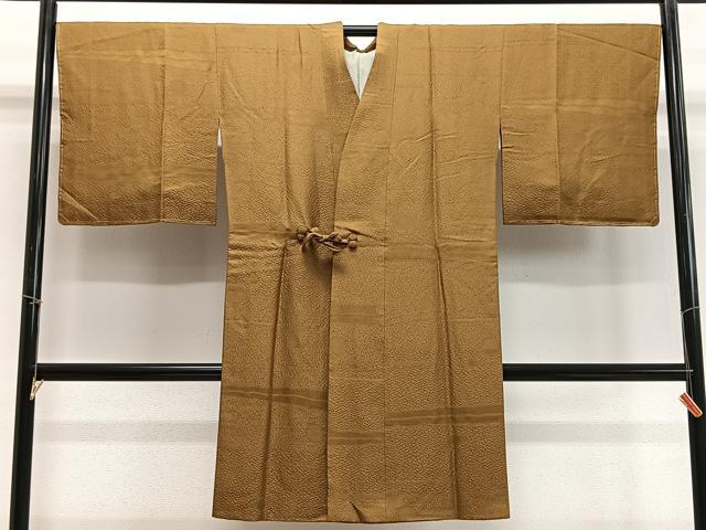 平和屋着物∞道中着 桑茶色 ロング丈 正絹 逸品 未使用 CABD4740ua