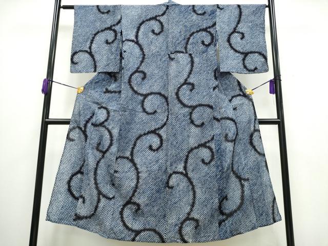平和屋着物∴夏物 浴衣 有松鳴海絞り 唐草文 綿 逸品 CAAY4551ng|平和屋