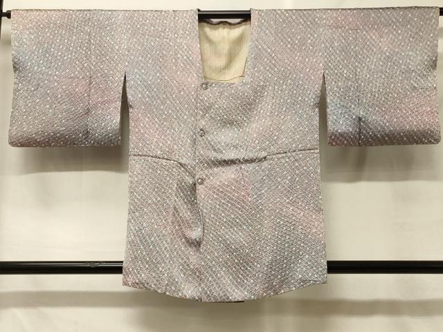 長閑やかさ屋御召しもの＃道行厚地の外套 総絞り 鹿の子文様 暈し染め さが美取りまわし 正絹 珠玉 CABF8907インチ
