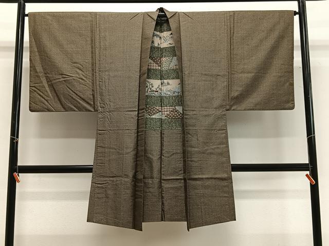 平和屋着物#男性 長羽織 本場大島紬 絣文様 正絹 逸品 CABG3670ua|平和屋