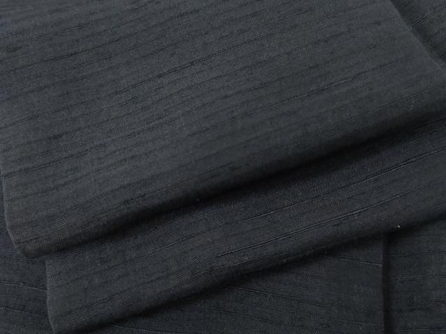 平和屋着物●男性　紬　色無地　濃藍色　正絹　逸品　AABI5226cs｜平和屋