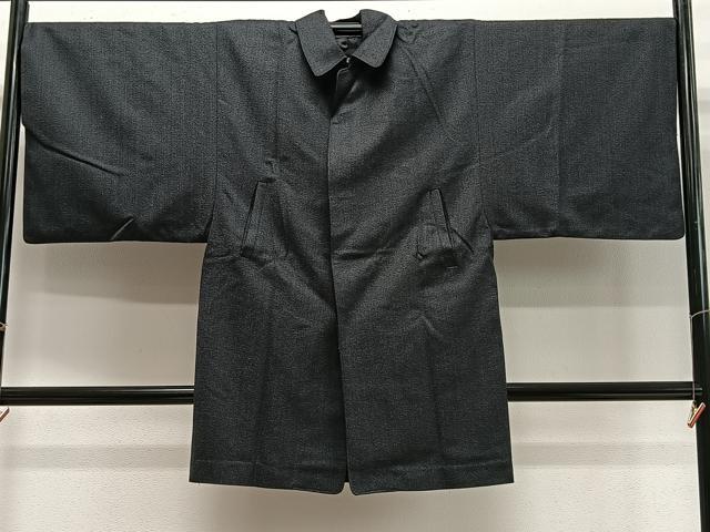 長閑やかさ屋お召しもの∞成人男性 和装厚地の外套 厚地の外套 羊羹色 ロング丈 CABG3678ua