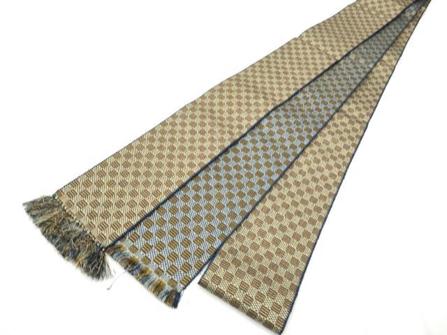 平和屋着物●男性　本場筑前博多織　角帯　幾何学文様　正絹　逸品　CABF5558hy｜平和屋