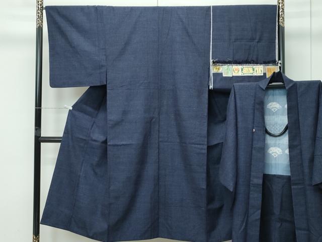 長閑やかさ屋御召しもの●御前上等 成人男性 発祥地結城紬 意味有りげ無形文化財 合奏団 奥順 杢 阪急百貨店取りまわし 証紙・反端付き添い人 珠玉 CZAA5603s6
