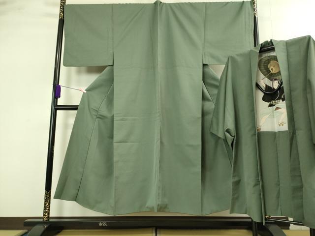 長閑やかさ屋御召しもの■御前上等 成人男性 御召しもの 合奏団 キングサイズ 長羽織 色無地 仙斉赤銅色 羽裏・歌舞伎 珠玉 DZAB1873kh6