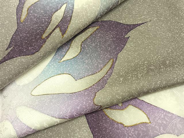 平和屋着物●上質な小紋 舞花文 暈し染め 金彩 正絹 逸品 AABH4771fy
