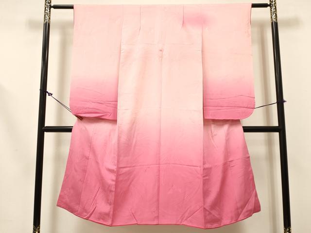 平和屋着物[]七五三　女の子　７歳　祝着　四つ身　乱菊地紋　暈し染め　逸品　DABC5166ma｜平和屋