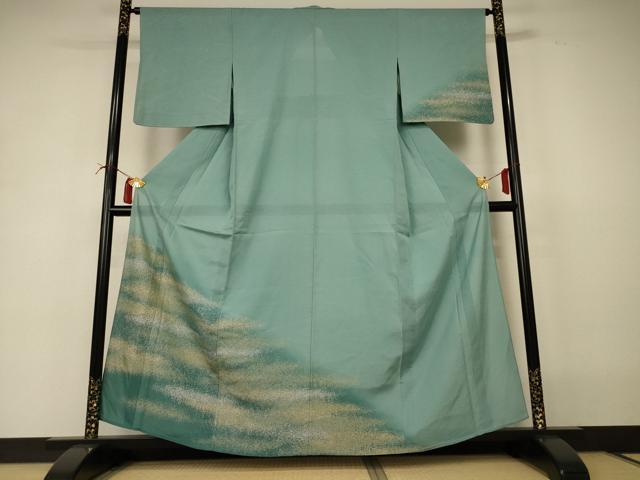 長閑やかさ屋御召しもの＊夏物 短い訪問着 絽 霞文 さが美取りまわし 正絹 珠玉 AABI4717jd