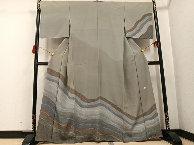平和屋着物●訪問着　作家物　流水文　正絹　逸品　AABH3126ph｜平和屋