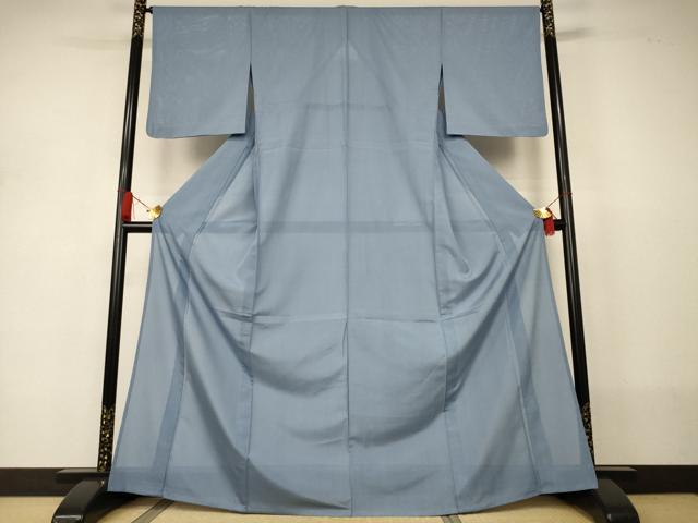 長閑やかさ屋御召しもの＊夏物 色無地 淡藤色 洗える御召しもの AABJ2543jd