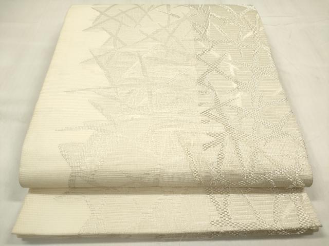 長閑やかさ屋御召しもの＊夏物 六通柄袋帯 葦文様 現ナマ糸 正絹 珠玉 DABB6919ea
