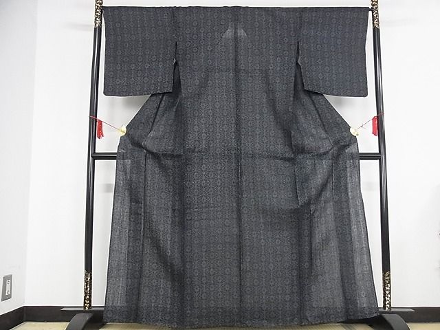 平和屋本店■最高級　夏物　越後上布　蚊絣　反端付き　逸品　DZAA3104kh5 平和屋本店□最高級 夏物 越後上布 蚊絣 反端付き 逸品