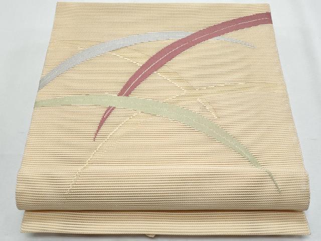 長閑やかさ屋御召しもの＊夏物 八寸名古屋帯 芝生文 正絹 珠玉 CABH8183fb