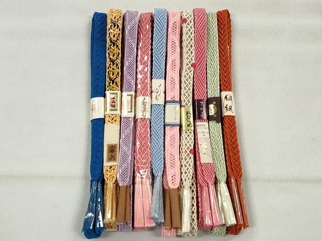 平和屋着物＊夏物　和装小物　上質な帯締め10本セット　さが美扱い　逸品　未使用　CABK4959qe｜平和屋
