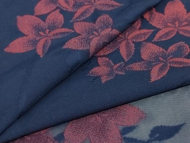 長閑やかさ屋御召しもの＊夏物 小紋 紗 芝花文 正絹 珠玉 AABJ2551jd