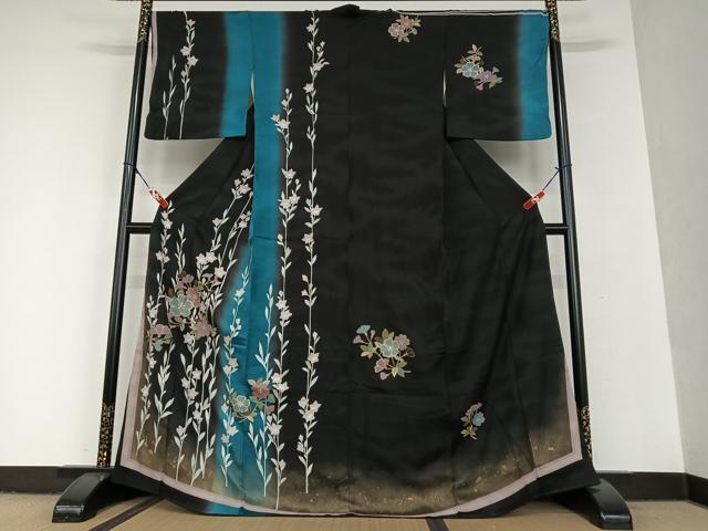 楽天市場】平和屋着物○訪問着 夜桜 黒地 金彩 正絹 逸品 AAAT3004np