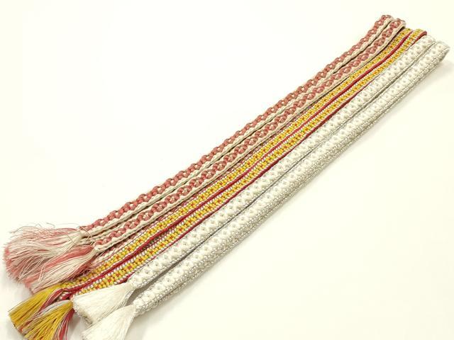 平和屋着物●和装小物　上質な帯締め3本セット　小桜組　銀糸　正絹　逸品　AABI8661ay｜平和屋 27,300円