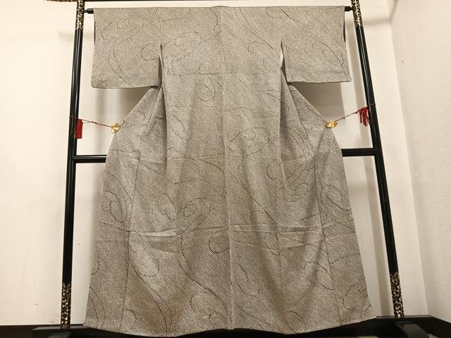 長閑やかさ屋御召しもの●飛び切りな小紋 総絞り 水流文 さが美取りまわし 正絹 珠玉 AABG1071ph