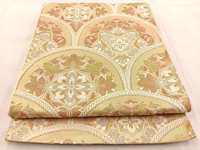 楽天市場】平和屋着物◎六通柄袋帯 唐織 舞蝶花唐草文 黒地 金