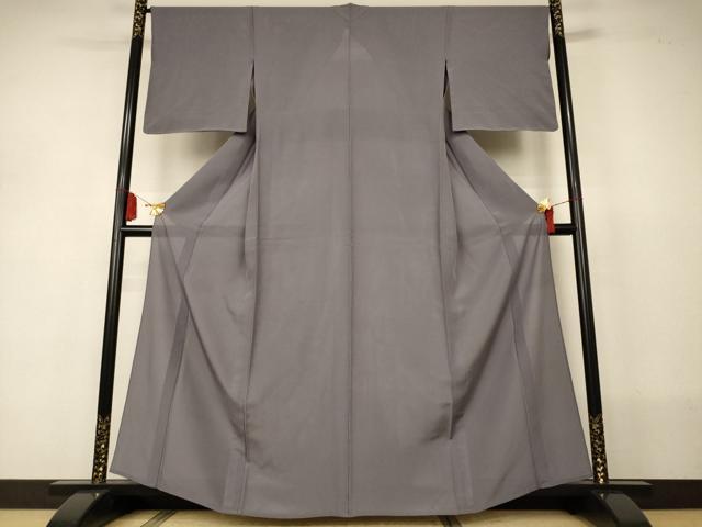 長閑やかさ屋御召しもの＊夏物 色無地 絽 煤色 正絹 珠玉 AABJ2553jd