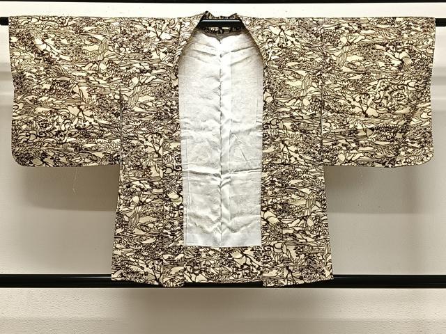 平和屋着物＃羽織　型染め　風景文　正絹　逸品　未使用　CABE4928ua｜平和屋