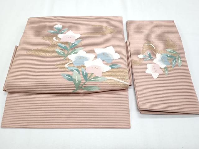 長閑やかさ屋お召しもの＊夏物 つけ帯 絽綴れ 桔梗 金糸 正絹 珠玉 CABH8107fb