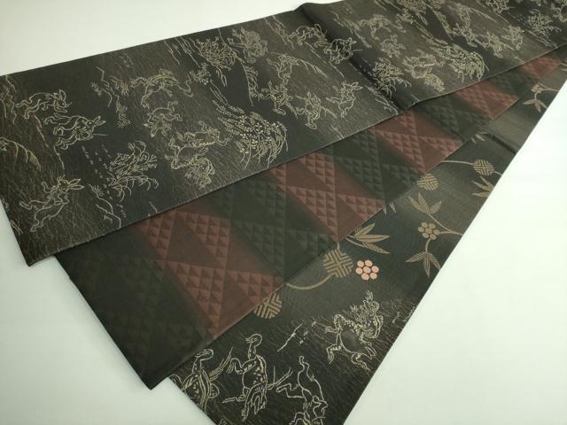 平和屋本店■極上　両面　全通柄袋帯　すくい織　鳥獣戯画　黒地　金彩　逸品　未使用　DZAA3806kh5 楽天市場】平和屋本店□極上 両面 全通柄袋帯 すくい織 鳥獣戯画 黒地