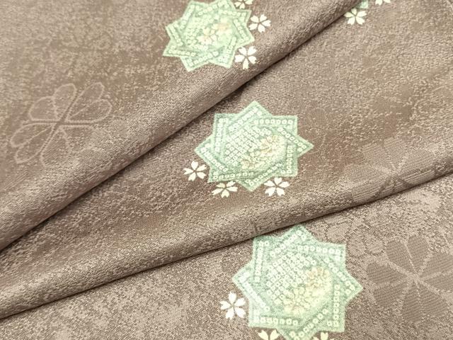 平和屋着物●上質な小紋 舞桜文 正絹 逸品 AABH4787fy