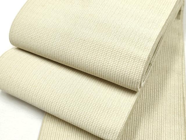 平和屋着物●男性 角帯 色無地 練色 正絹 逸品 CABF5586hy|平和屋