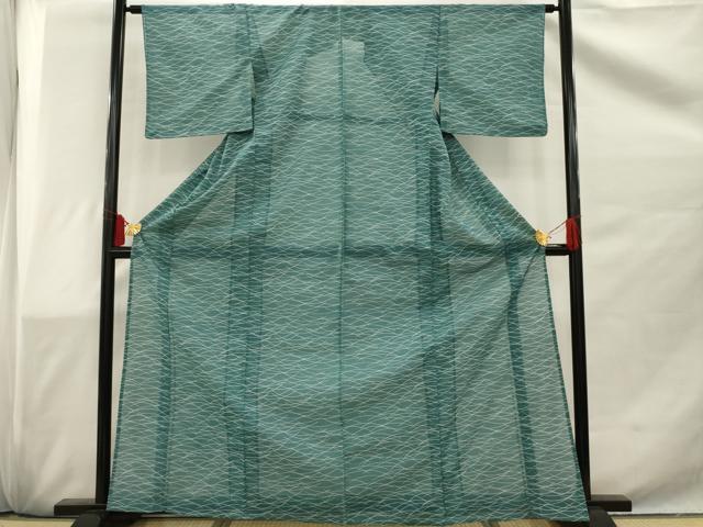 平和屋着物＊夏物 小紋 絽 草木文 洗える着物 AAAV1496ph