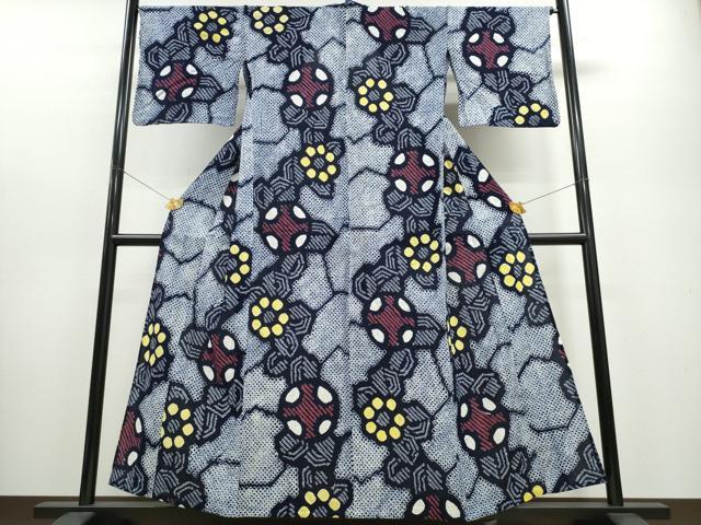 平和屋着物&there4;夏物 浴衣 有松鳴海絞り 吉祥花文 綿 逸品 CABA0613ng｜平和屋