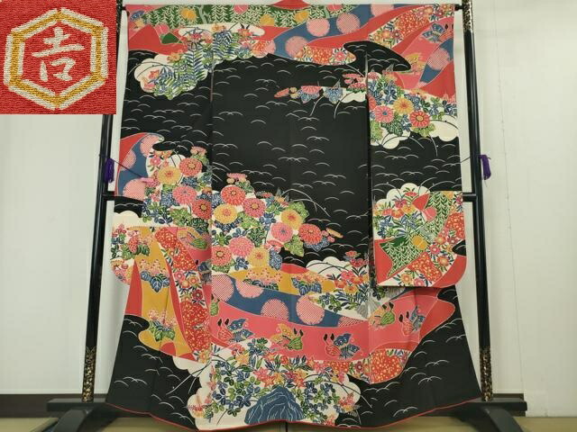 楽天市場】平和屋本店□極上 和染紅型 栗山紅型 栗山吉三郎 振袖 重ね