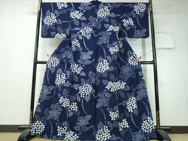 長閑やかさ屋お召しもの∴夏物 浴衣 有松鳴海絞り アジサイ 綿 珠玉 CAAW1090ng