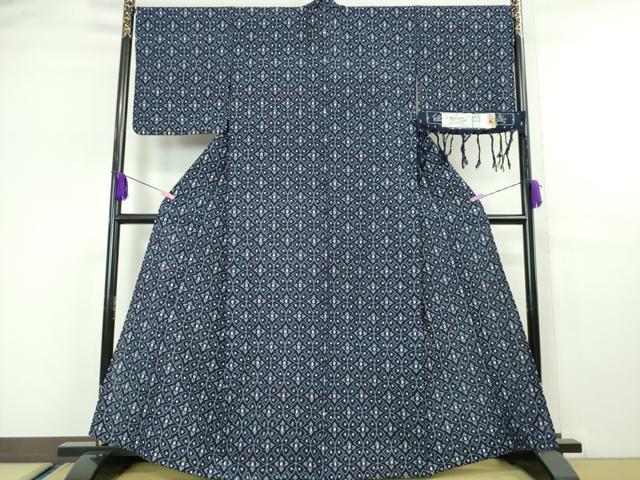 楽天市場】平和屋本店□極上 久留米絹大島 久留米絣 単衣 泥染め 草花