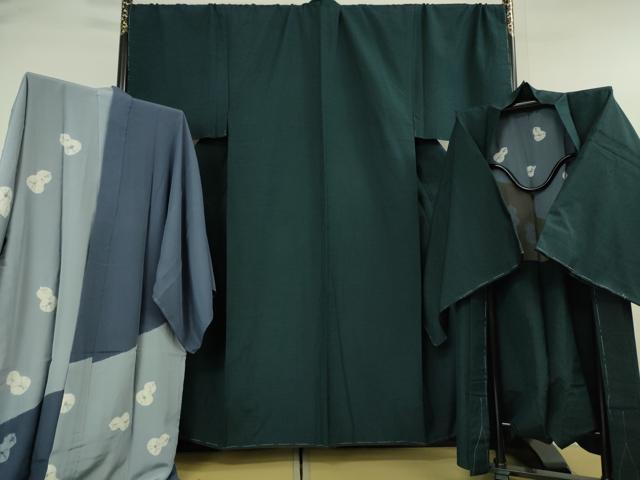 長閑やかさ屋中央局■より良い 成人男性 紬 合奏団 長羽織・長襦袢(袷)3点書き割り 色無地 褐返色 キングサイズ 珠玉 未当てはめる DZAA5375kh5