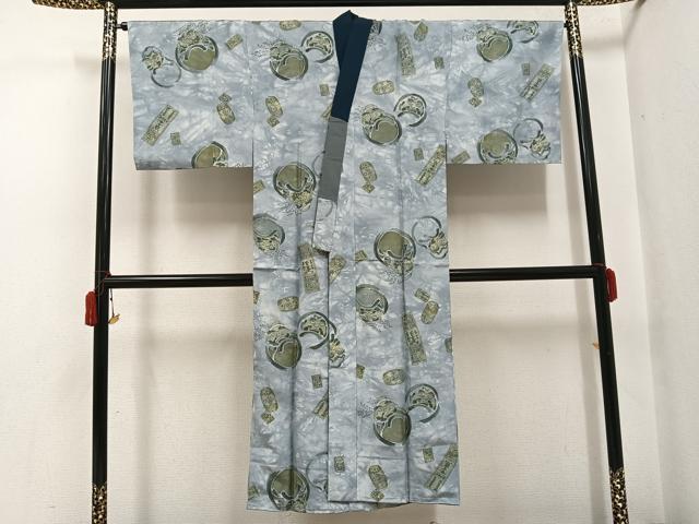 平和屋着物●男性 長襦袢 袷 達磨 ダルマ 正絹 逸品 AABH3833ph|平和屋
