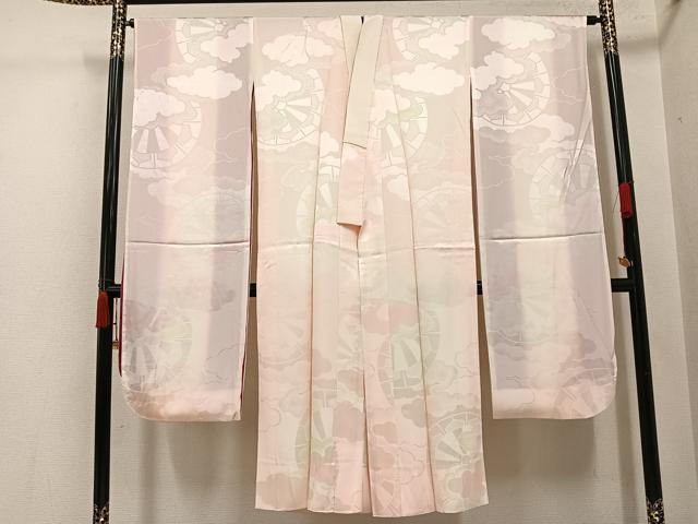 平和屋着物●振袖用長襦袢 袷 源氏車雲地紋 暈し染め 正絹 逸品 AABI3111ph|平和屋