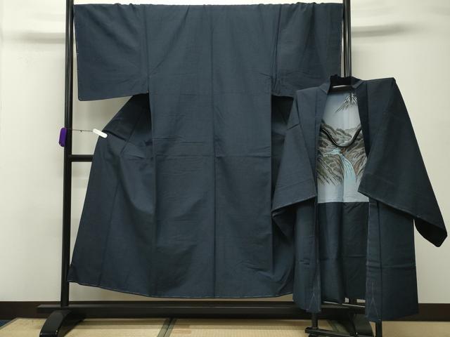 長閑やかさ屋お召しもの●成人男性 紬 合奏団 霞文 正絹 珠玉 未当て嵌める CABD8812gh