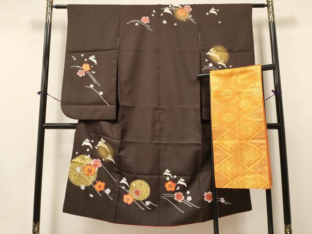 平和屋着物[]七五三　女の子　７歳　祝着　四つ身　袋帯セット　跳び兎　舞桜　暈し染め　金彩　DAAY3348ma｜平和屋 19,500円