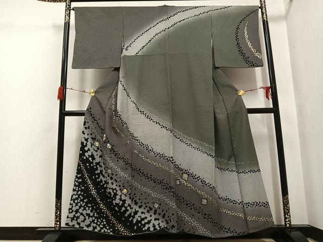 平和屋着物●訪問着　駒刺繍　箔散らし　暈し染め　金銀彩　正絹　逸品　AABG7323ph｜平和屋 30,420円