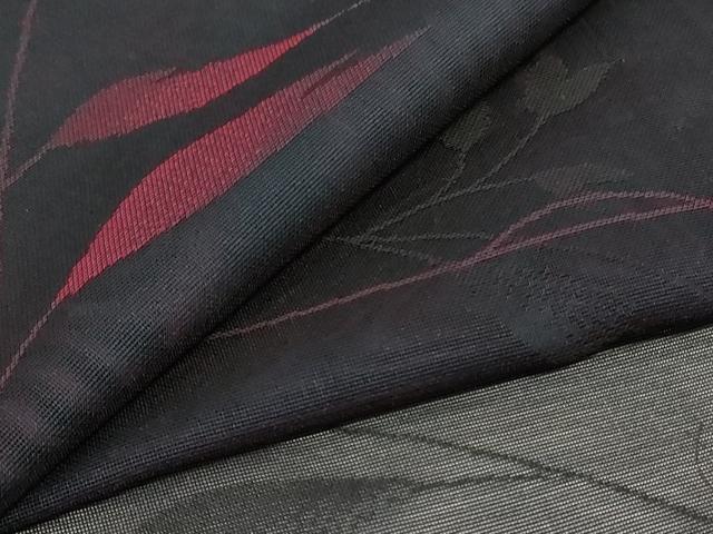 長閑やかさ屋御召しもの＊夏物 小紋 紗 枝葉文 正絹 珠玉 AABI9945jd