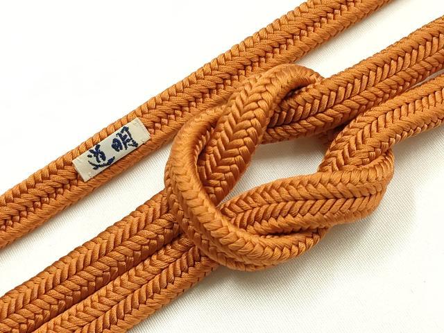 平和屋着物●極上　有職組紐道明　帯締め　冠組　代赭色　宮内庁御用　国立博物館御用　東京芸術大学御用　逸品　AABG8946ay｜平和屋