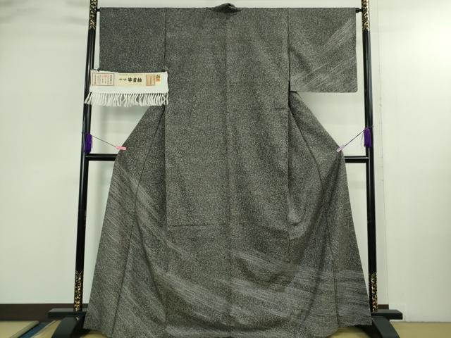 平和屋本店●極上 石川県指定無形文化財 牛首紬 白山工房 手織り 訪問着 刺繍 輪重ね 霞文 証紙付き 逸品 DZAB2968kh6|平和屋