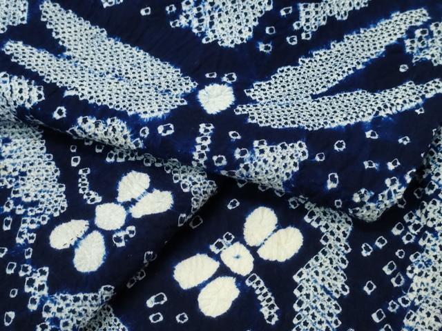 平和屋着物∴夏物 浴衣 有松鳴海絞り 蜻蛉 トンボ 流水文 綿 逸品 CAAW1096ng|平和屋