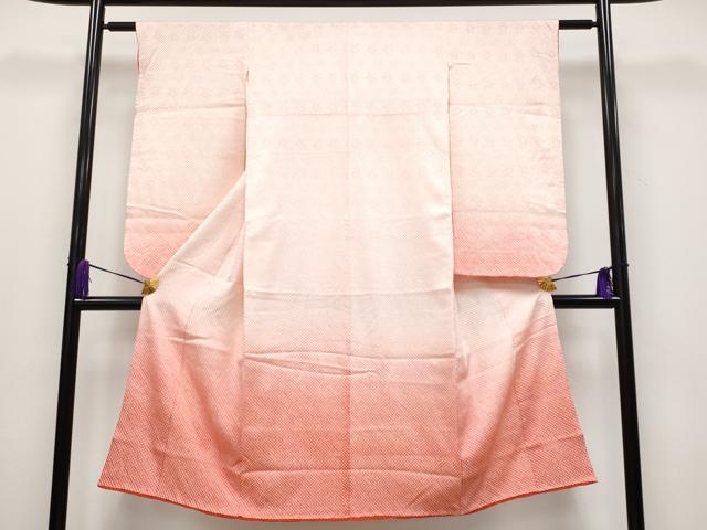 長閑やかさ屋御召しもの[]より良い 七五三 御嬢さん 7歳 祝着 総絞り 赤珊瑚色地 珠玉 CYAA4074s6